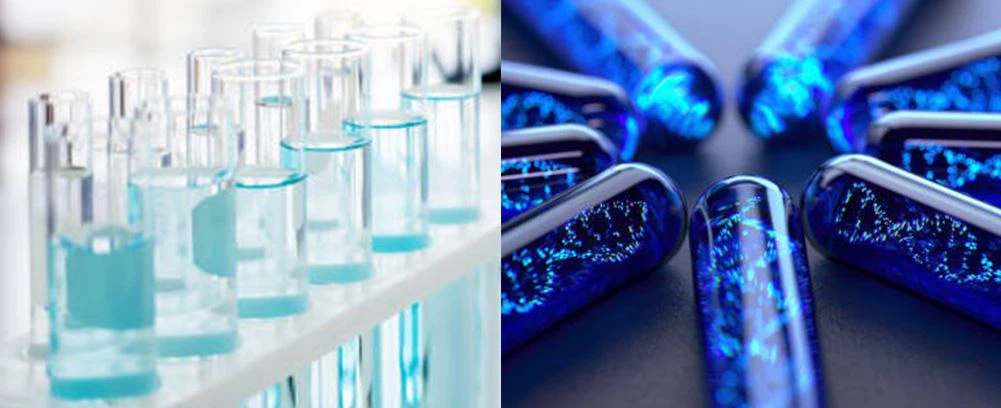 Lab test tube with cork lid application