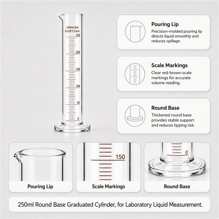 Glass Measuring Cylinder 250ml best