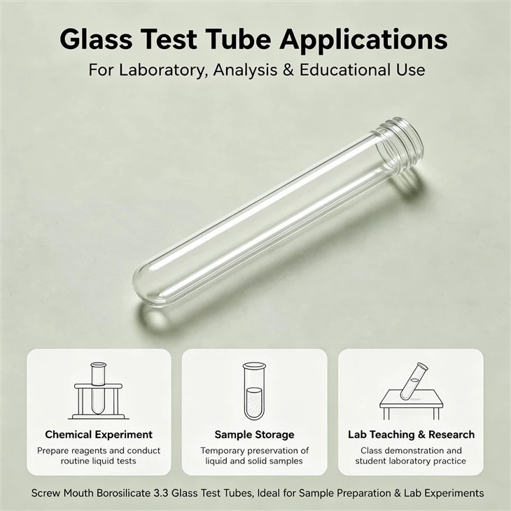 Glass Test Tube With Screw Cap high quality