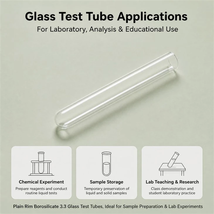 Rimless Glass Test Tube high quality