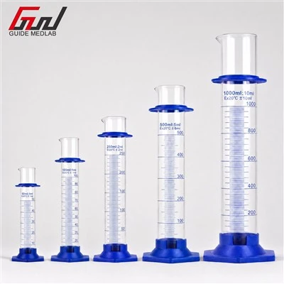 Plastic Base Glass Measuring Cylinder